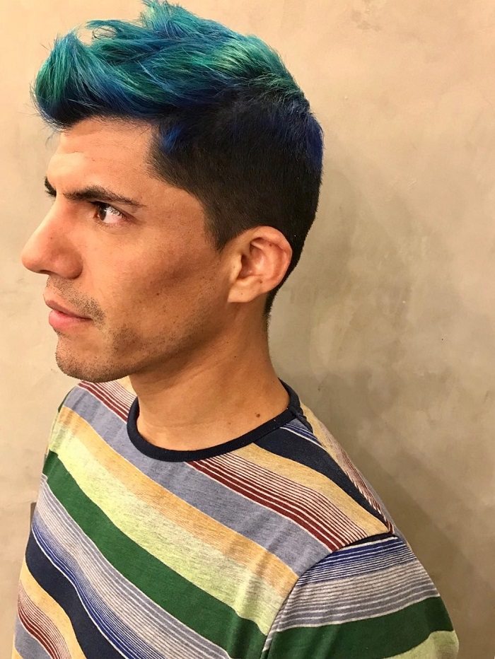 MEN HAIR COLOUR(ASH GREEN) | TikTok