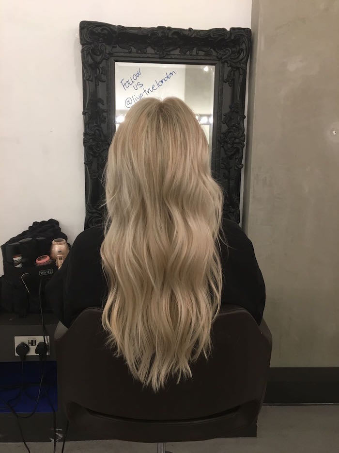 Soft waves on blonde highlights Brixton hair at Live True London hair salon