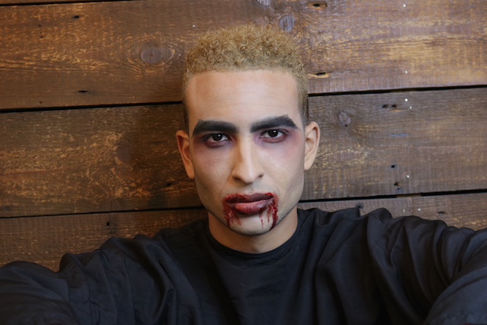 Vampire look for Halloween hair at London hair salon