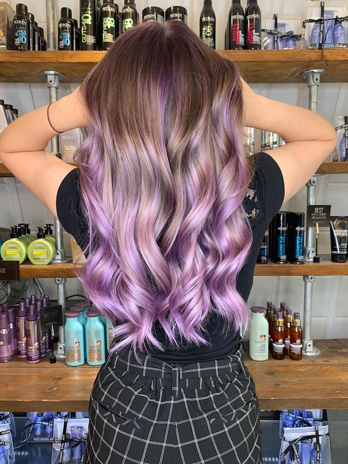 Purple hair at Clapham hair salon in London