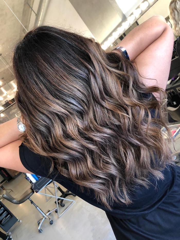 brunette balayage, balayage London, nine elms salon, brixton salon