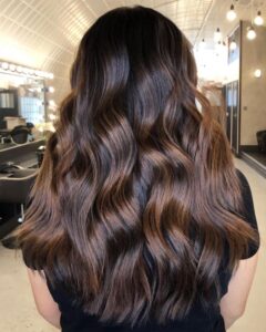 Brunette balayage at the Clapham hair salon in London
