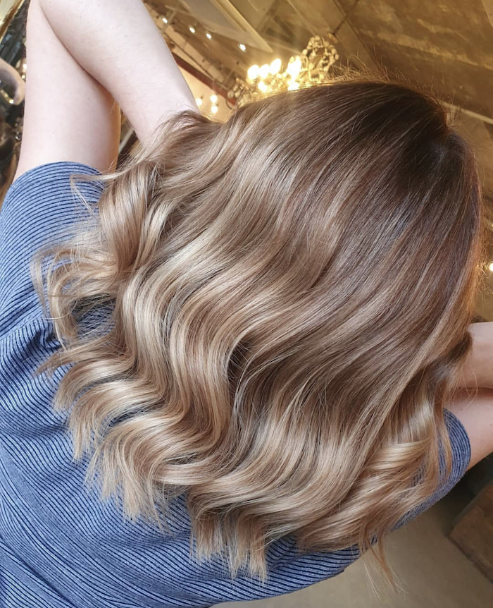 Autumn blonde Balayage at hair salon in London in Nine Elms