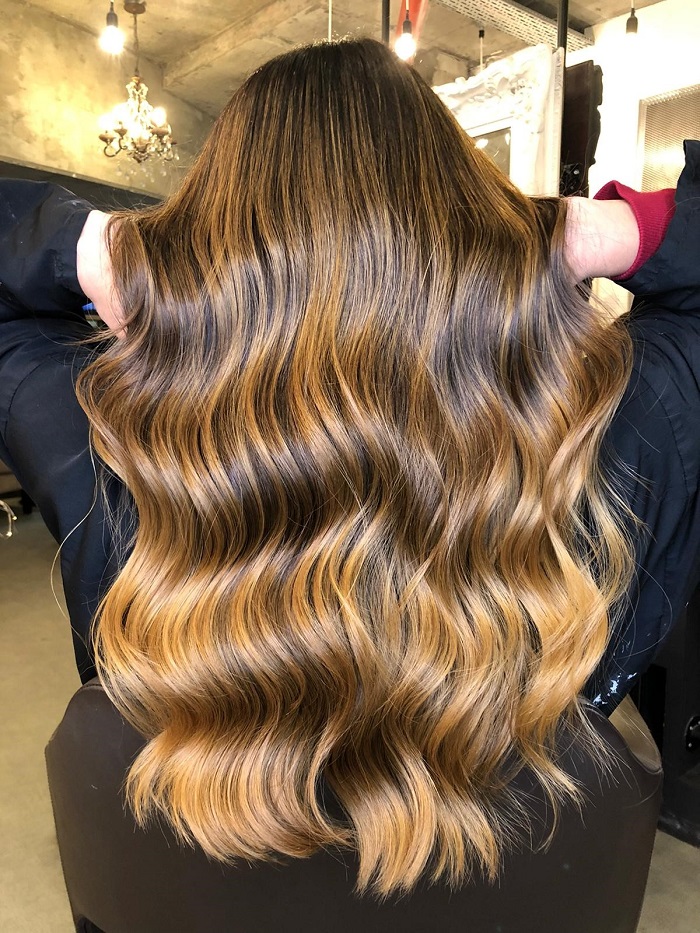 healthy spring colour with balayage 