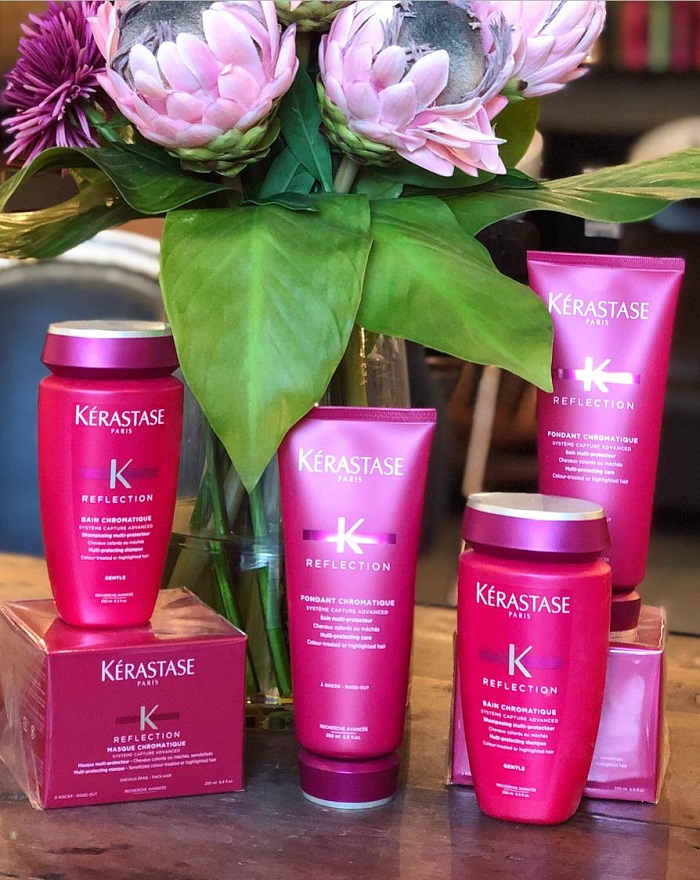 Kerastase colour treated range at the vauxhall salon