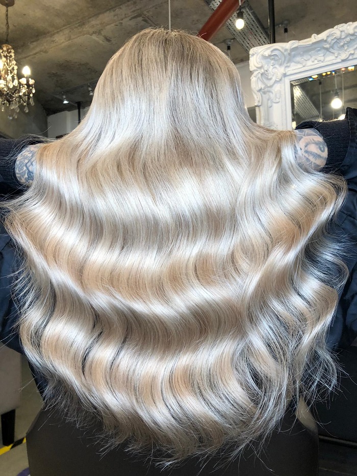 pure blonde colour at our vauxhall salon an example of great winter haircare tips