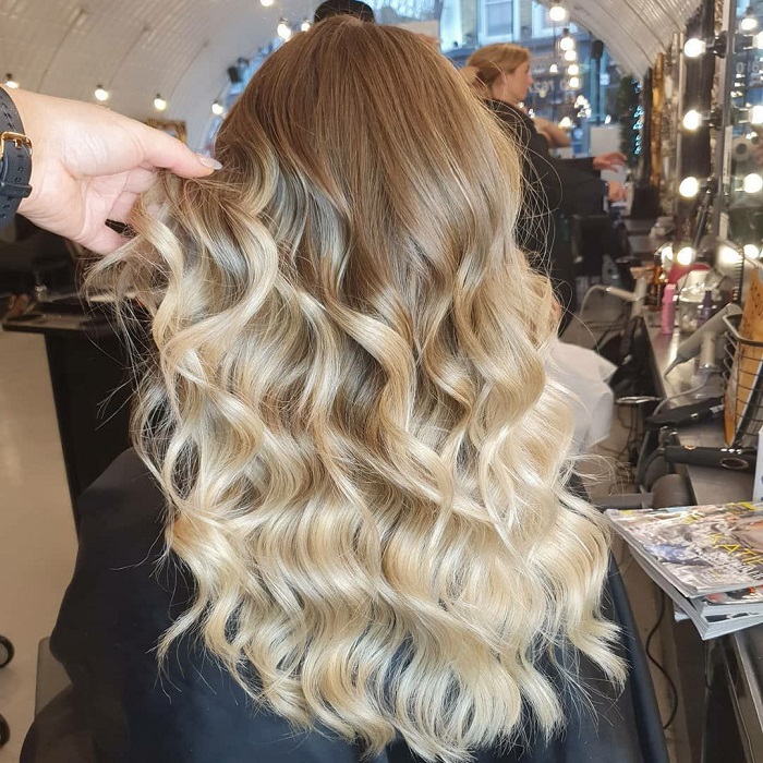 curly hair styled with waves at live true london