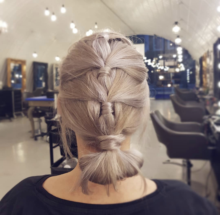 Updo in London hair salon in Clapham