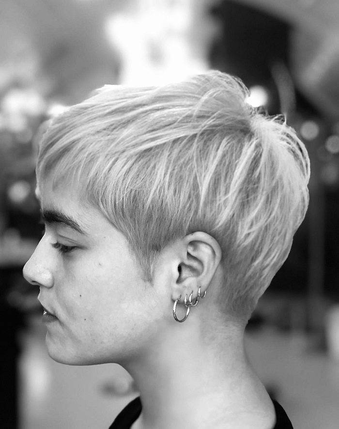tailored pixie cut for the summer months