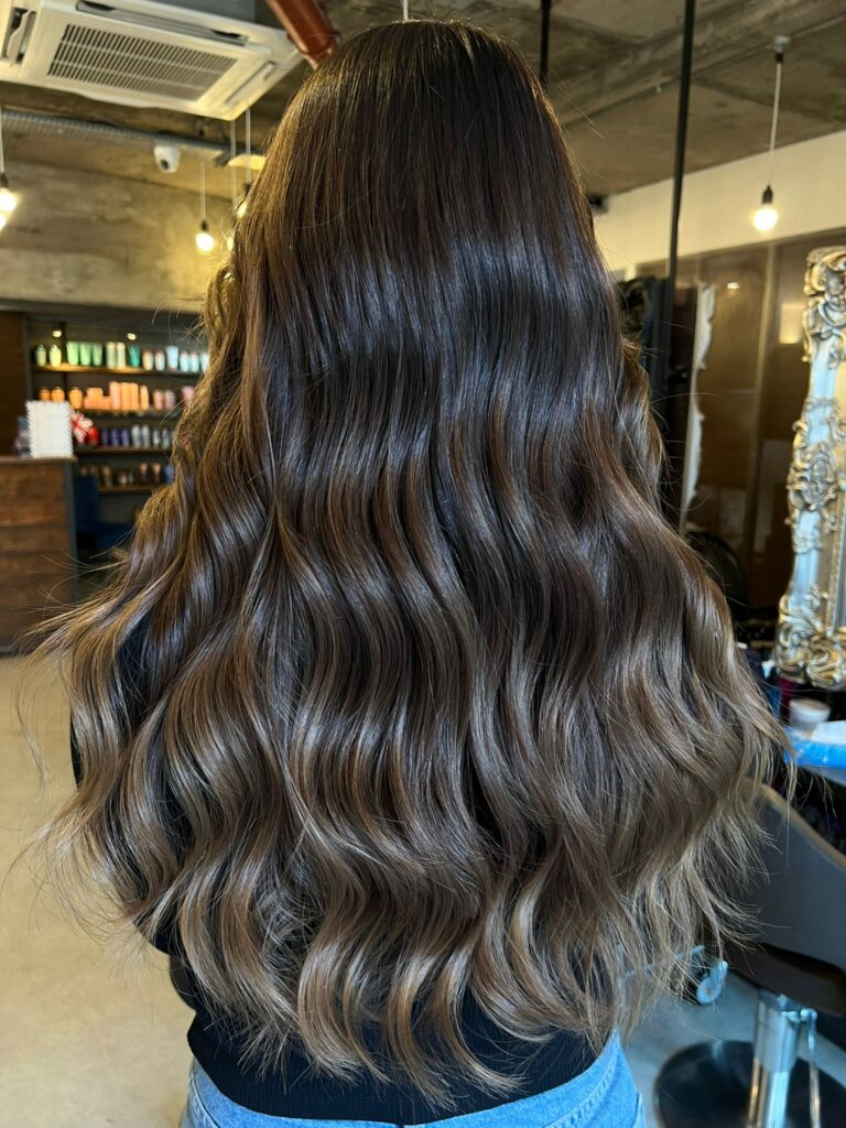 brunette balayage, brunette hair, natural brunette, natural balayage, chocolate melt balayage, chocolate balayage, vauxhall balayage, vauxhall hair salon, best london hair salon 3