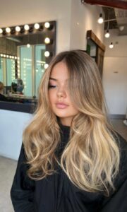 Live True London, Live True, Long Curtain Bangs, Curtain Bangs, Hair Transformation, Hair Transformation London, Blonde Balayage, Natural Balayage, Blonde Highlights, Natural Highlights, Brunette Balayage, Bronde Balayage