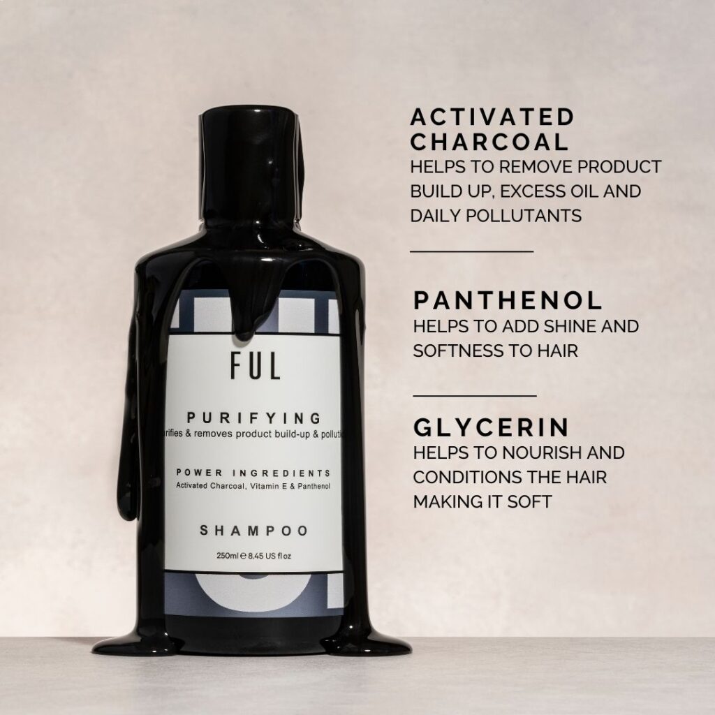 FUL, FUL London, FUL Charcoal Purifying Shampoo, FUL Shampoo, FUL Purifying Shampoo, Scalp Detox, Scalp Hair Products, Scalp Products, Itchy Scalp, Charcoal Shampoo