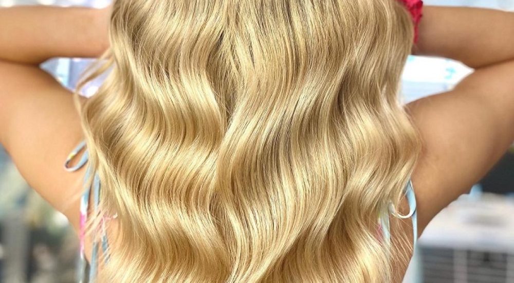 spring ready with gold hair at clapham