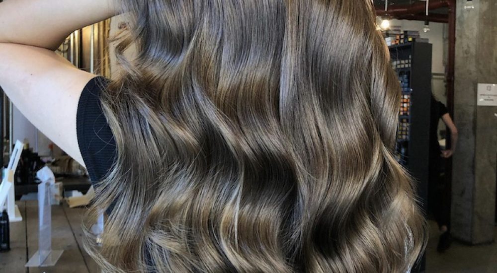 brunette balayage in London hair salon